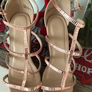 Charlotte Russe embellished Stone Wedges, Size 8